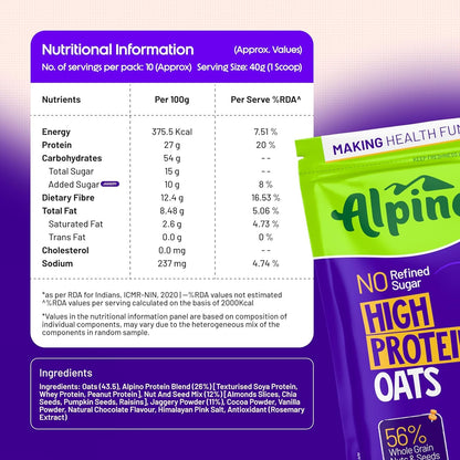 ALPINO 27% High Protein Oats Dark Chocolate