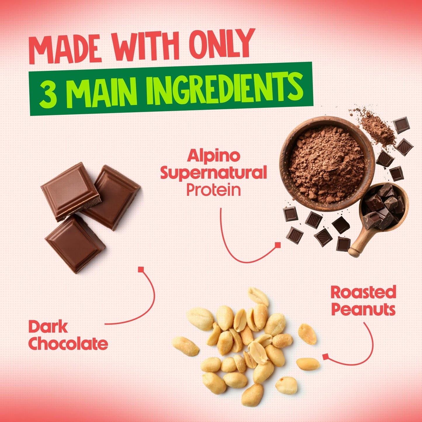 ALPINO 30g High Protein Dark Chocolate Peanut Butter Crisp