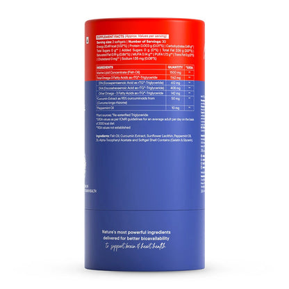 Wellbeing Nutrition Slow 3x Strength Omega 3 Fish Oil