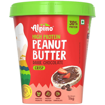 ALPINO 30g High Protein Dark Chocolate Peanut Butter Crisp