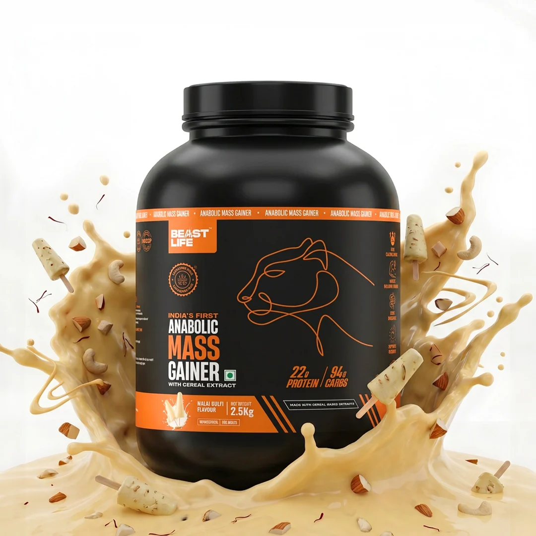 Beast Life Mass Gainer | 2.5 kg | 22g Protein, 92g Carbs