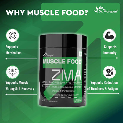 Muscle Food ZMA ZINC +MAGNESIUM + VITAMIN B6