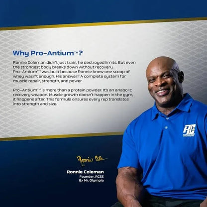 Ronnie Coleman Signature Series Pro-Antium Whey Protein, Double Chocolate (2lb / 907g)