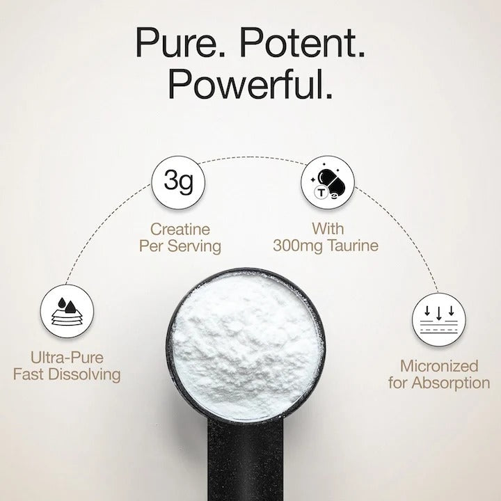 Creatine Monohydrate | 100g | 300mg Taurine | Unflavoured