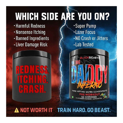 BLACK BEAST The Big Daddy Inferno Pre-Workout, 300 g (0.66 lb)