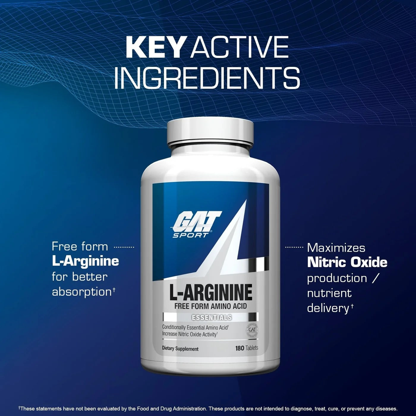 GAT L-Arginine, 180 tablet(s)