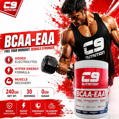 C9 Nutrition BCAA-EAA Blueberry 240g | 30 Servings