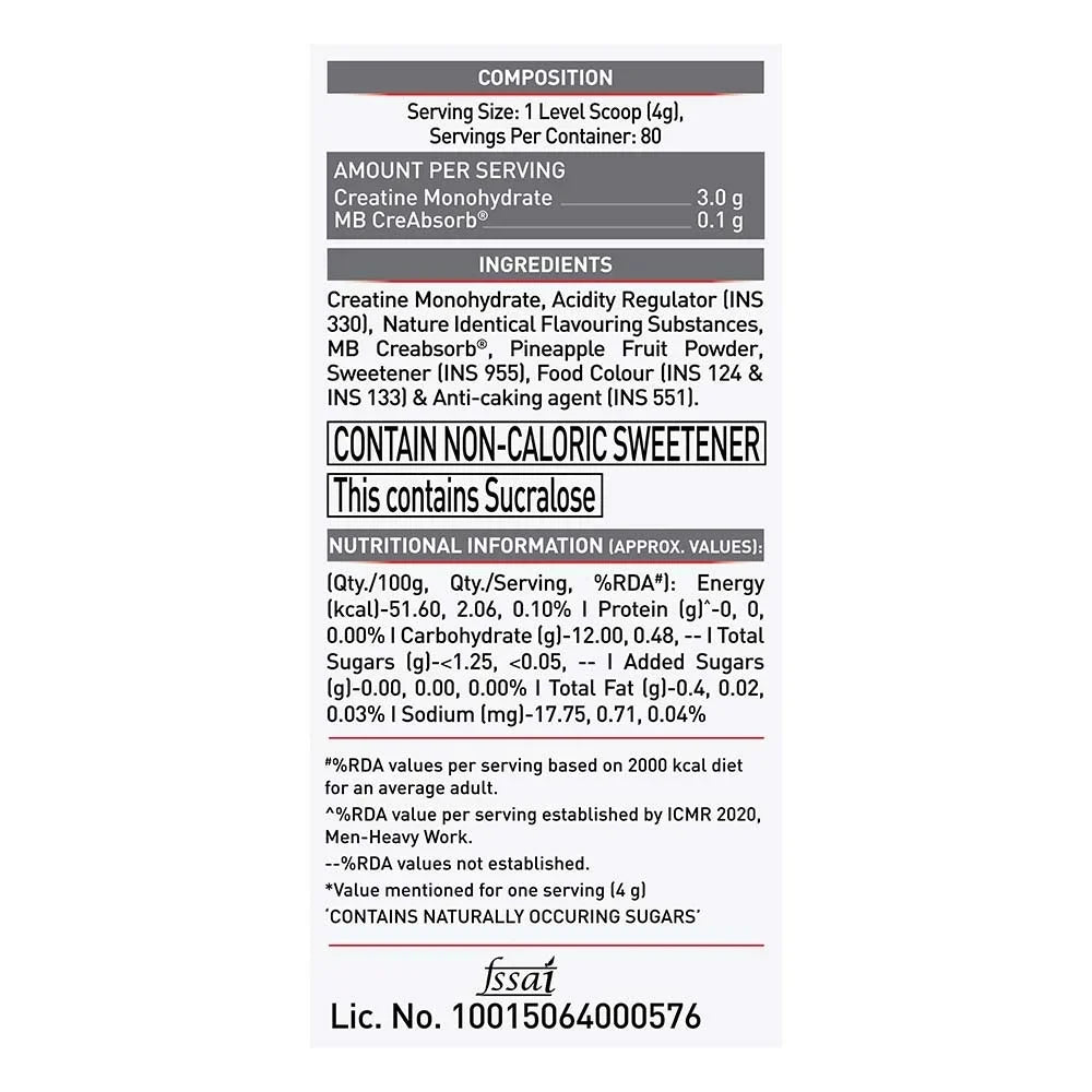 MuscleBlaze Creatine Monohydrate CreAMP